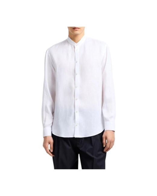 Emporio Armani White Formal Shirts for men