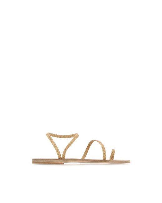 Ancient Greek Sandals Natural Flat Sandals