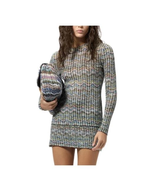 Missoni Gray Round-Neck Knitwear