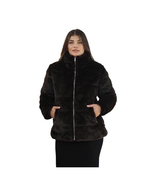 Ralph Lauren Jassen ,Zwart ,Lauren Imitatiebont Bruine Jas in het Black