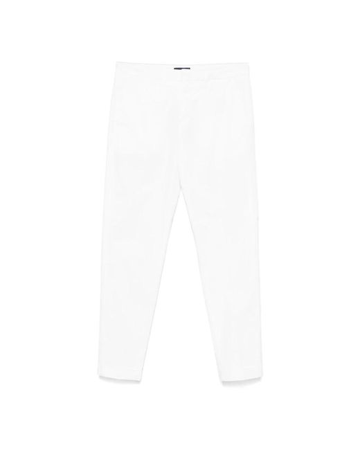 Straight Trousers di Fay in White da Uomo