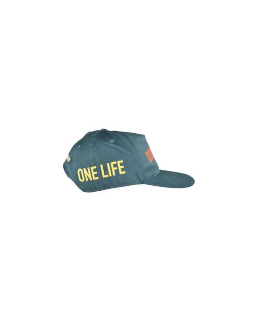 DSquared² Accessoires ,Groen ,Katoen Gabardine Baseball Cap in het Blue voor heren