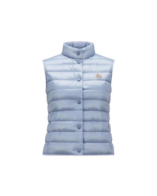 Moncler Jassen ,Blauw ,Liane Mouwloze Donsjas in het Blue