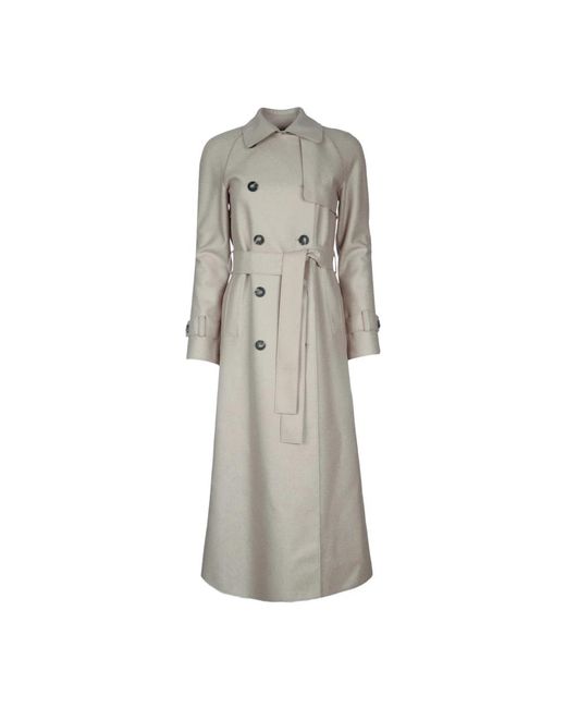 Harris Wharf London Gray Trench Coats