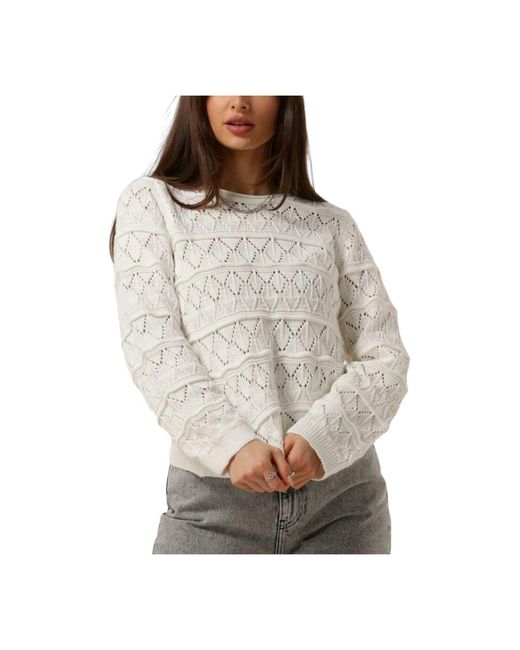 Object Gray Weiße Strickpullover