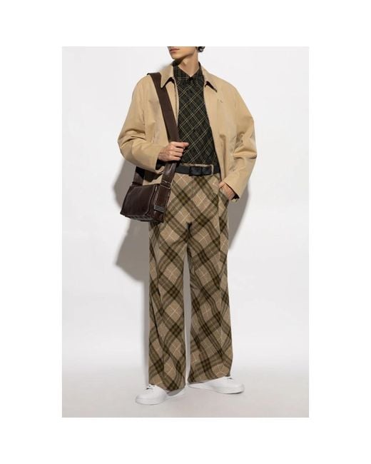 Burberry Natural Jacket With Collar for men