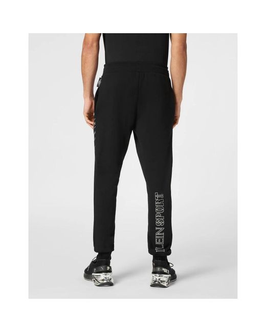 Philipp Plein Fitness ,Zwart ,Katoen Trainingsbroeken Scratch in het Black voor heren