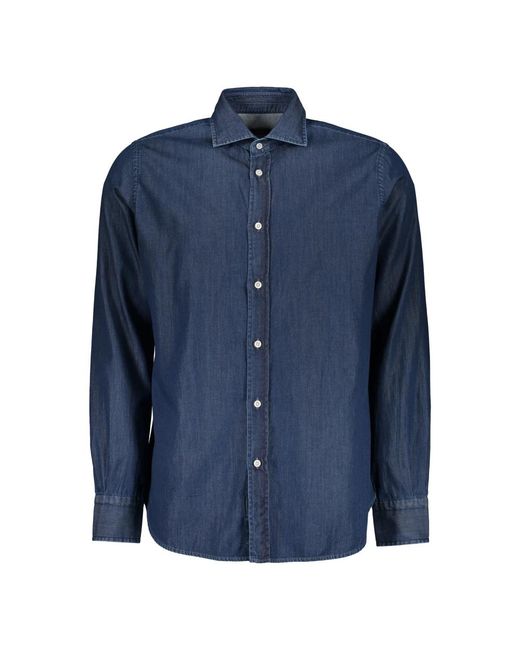 Moorer Blue Denim Shirts for men