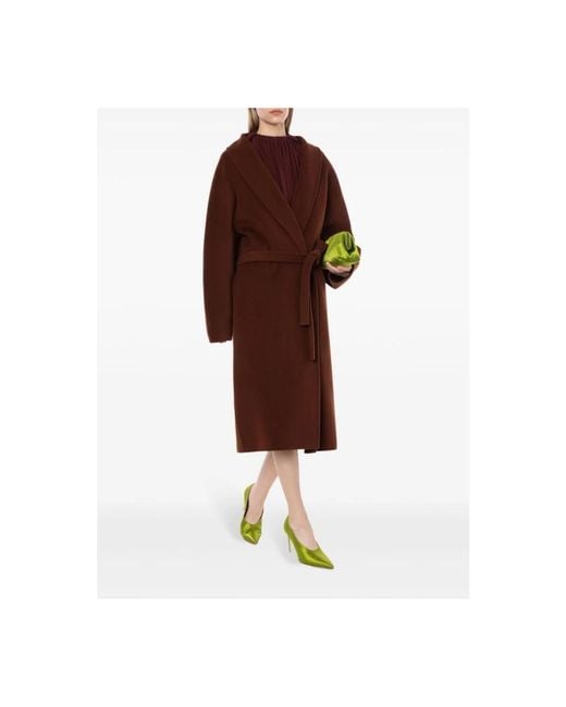Philosophy Di Lorenzo Serafini Brown Belted Coats