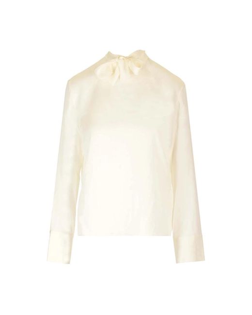 Theory Zijden Blouse in het White
