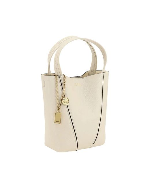 Chloé White Spin Schultertasche Mit Pferdemblem