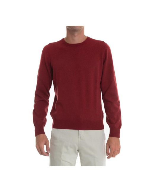 Gran Sasso Red Round-Neck Knitwear for men