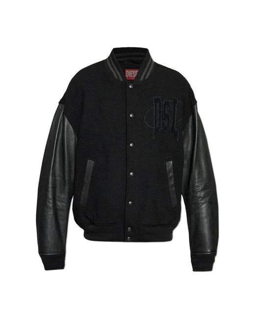 DIESEL Black Bomber Jackets for men