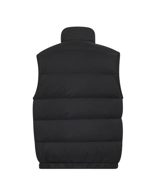 Stone Island Jassen ,Zwart ,Zwarte Gewatteerde Ritsvest in het Black voor heren