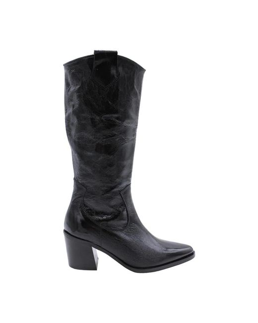 E mia Black Cowboy & Biker Boots