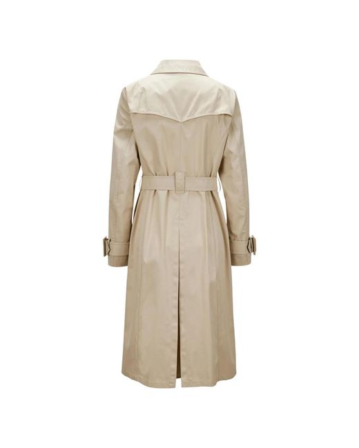 Herno Jassen ,Bruin ,Katoen Monogram Trenchcoat in het Natural