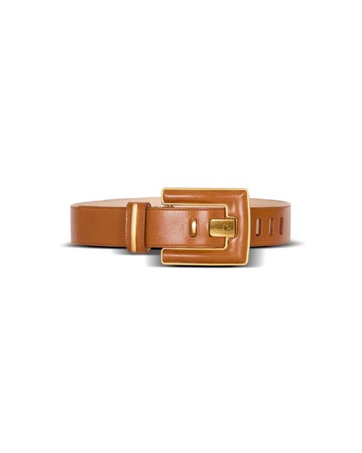 Balmain Accessoires ,Bruin ,Leer Anthem Kalfsleren Riem in het Brown