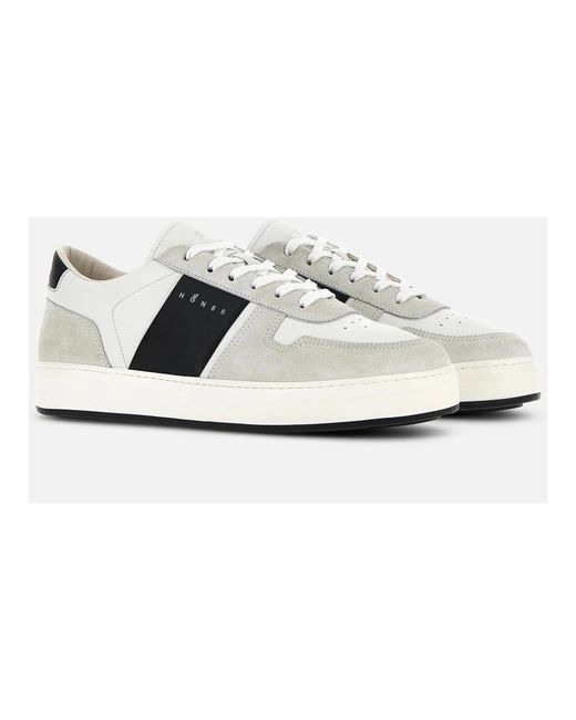 Hogan White Leather Sneakers With Logo for men
