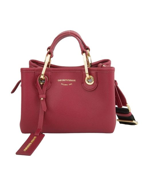 Emporio Armani Red Shopping Bags