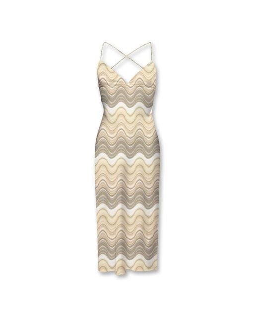 Mc2 Saint Barth Metallic Midi Dresses