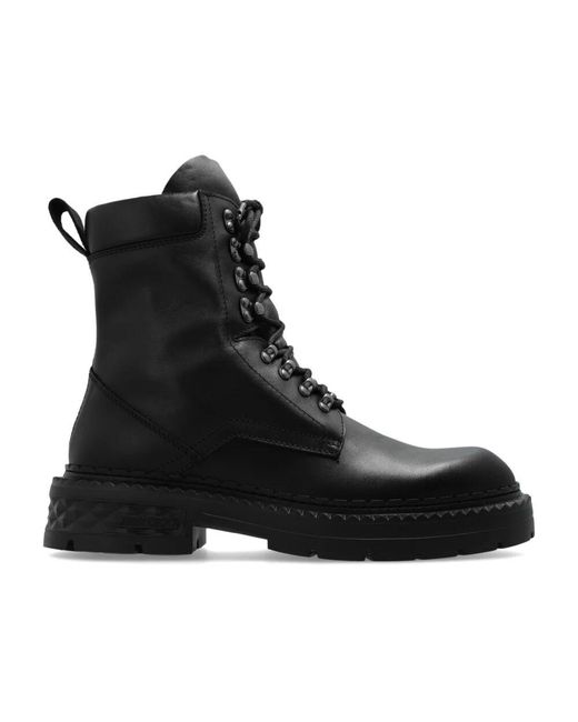 Jimmy Choo Black Lace-Up Boots for men