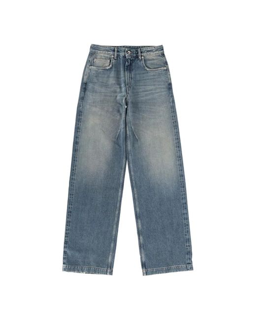 Rick Owens Blue Loose Fit Jeans