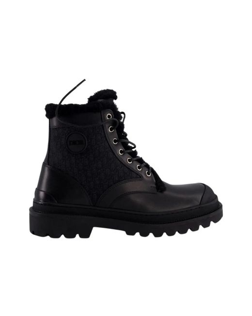 Dior Black Lace-Up Boots for men
