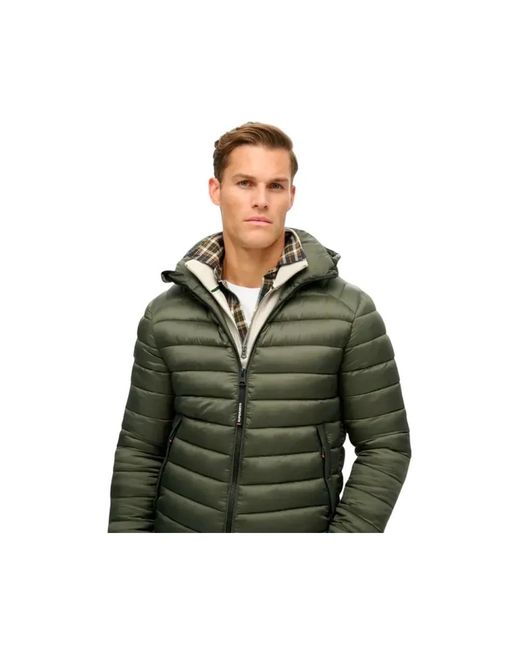 Superdry Jassen ,Groen ,Polyester Fuji Sport Doudoune in het Green voor heren
