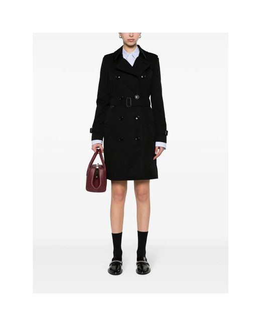 Burberry Klassieke Trenchcoat Met Iconische Details in het Black