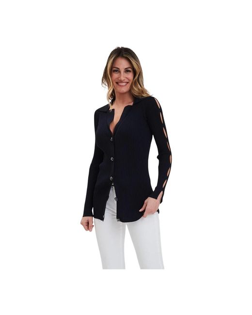 Pinko Truien & Vesten ,Blauw ,Elegante Alava Cardigan Voor Vrouwen in het Blue