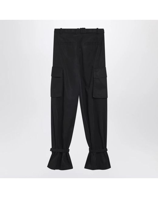The Attico Black Wide Trousers