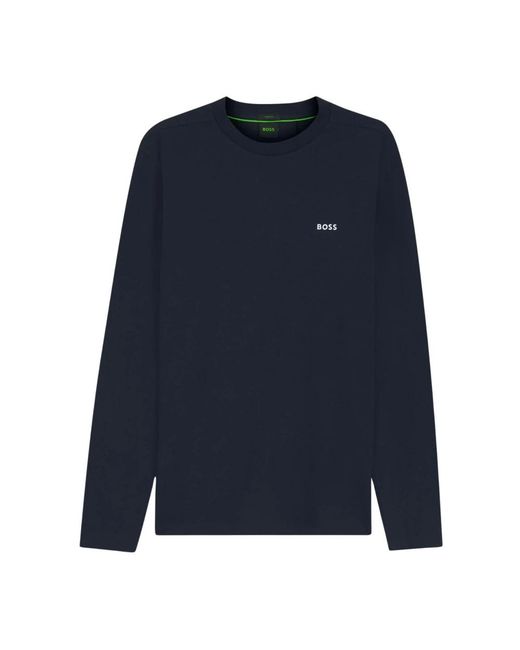 Boss Blue Long Sleeve T-Shirts for men