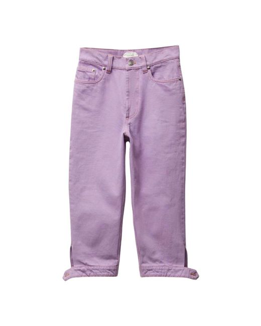 Versace Purple Cropped Jeans
