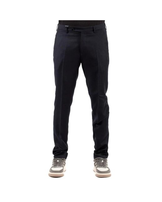 BERWICK 1707 Blue Suit Trousers for men