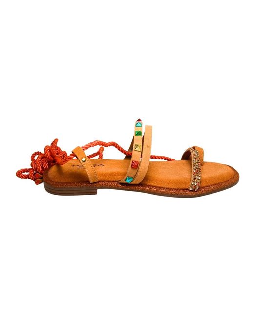 Tosca Blu Orange Flat Sandals