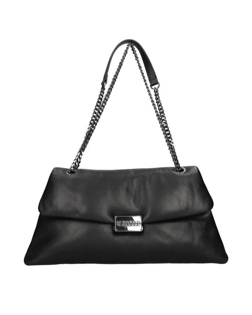 Rebelle Black Alexis Big Fluffy Ledertasche