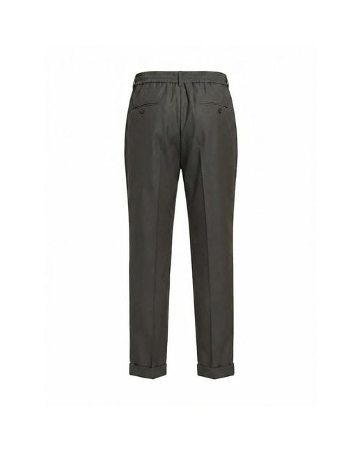 Peserico Gray Cropped Trousers for men