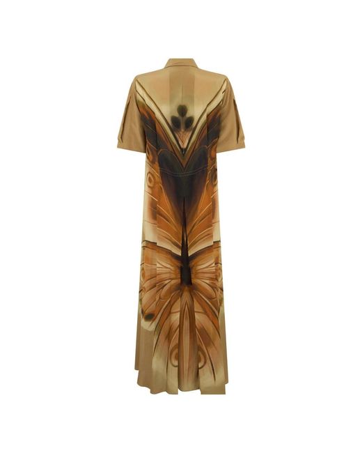 Alberta Ferretti Metallic Shirt Dresses