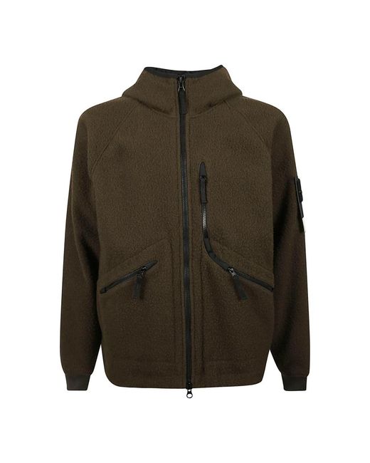 Stone Island Truien & Vesten ,Groen ,Logo Patch Jacket in het Green voor heren