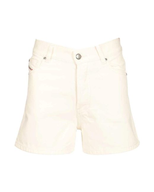 DIESEL White Denim Shorts