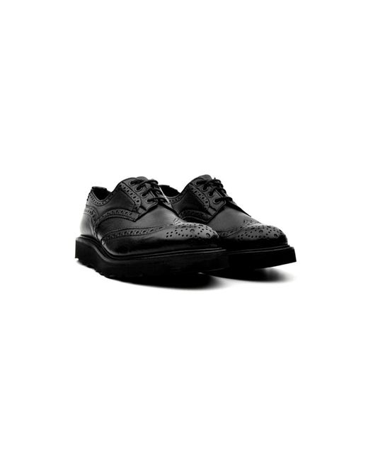 Tricker's Schwarze flache schuhe in Black für Herren
