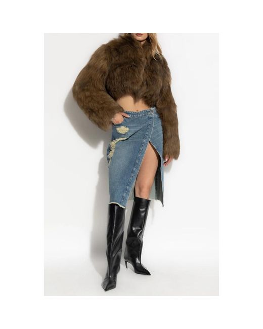 Blumarine Faux Fur &Amp; Shearling Jassen in het Green