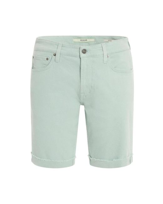 Guess Stretch hanf bermuda jeans - straight fit in Blue für Herren