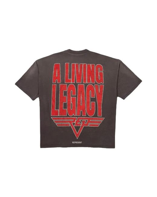 Represent Tops ,Bruin ,Erfgoed T-Shirt in het Gray voor heren