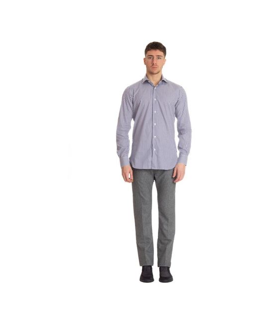 Barba Napoli Purple Casual Shirts for men