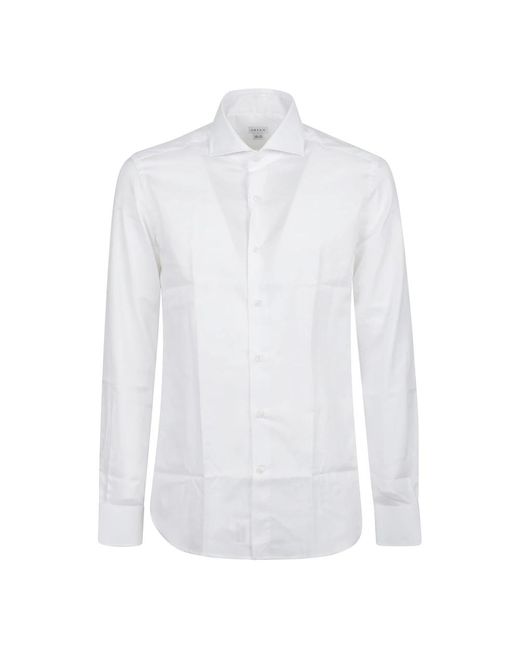 Orian Long Sleeve Slim Shirt in White für Herren