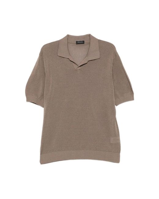 Tagliatore Brown V-Neck Knitwear for men