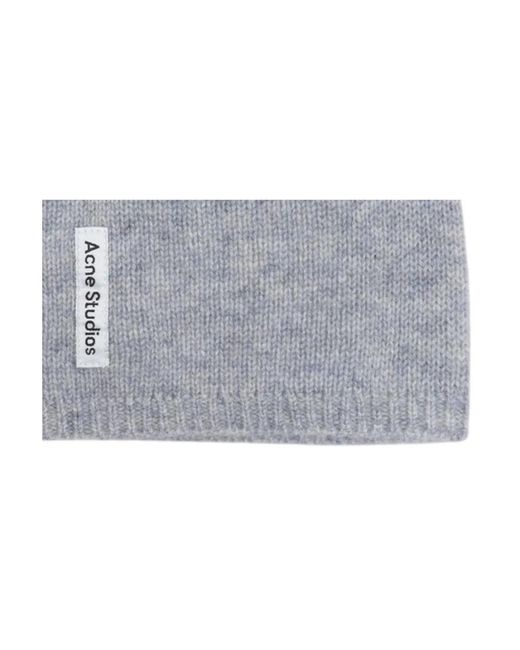 Acne Gray Fitted Beanie