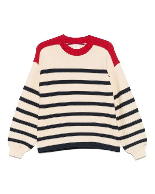 Round-Neck Knitwear Tommy Hilfiger en coloris Red