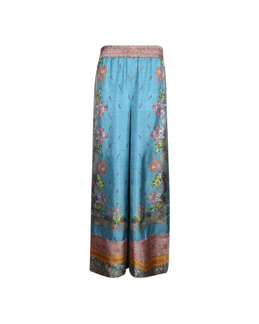 Pierre Louis Mascia Blue Wide Trousers